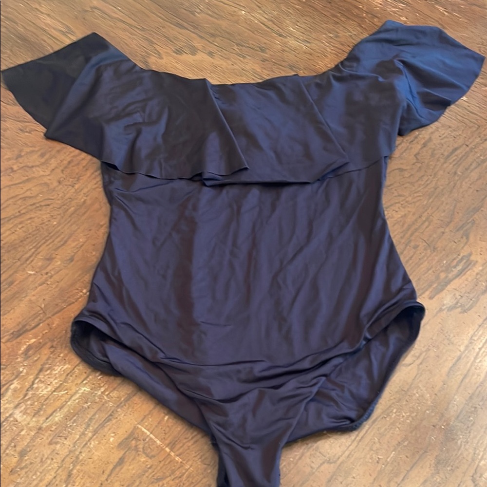 Trina Turk black ruffle Swimsuit size 8 - Picture 6 of 6